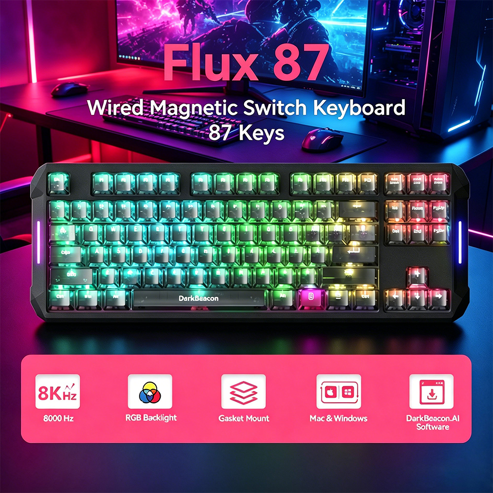 Esports Gaming Business - لوحة مفاتيح الألعاب السلكية DarkBeacon Flux