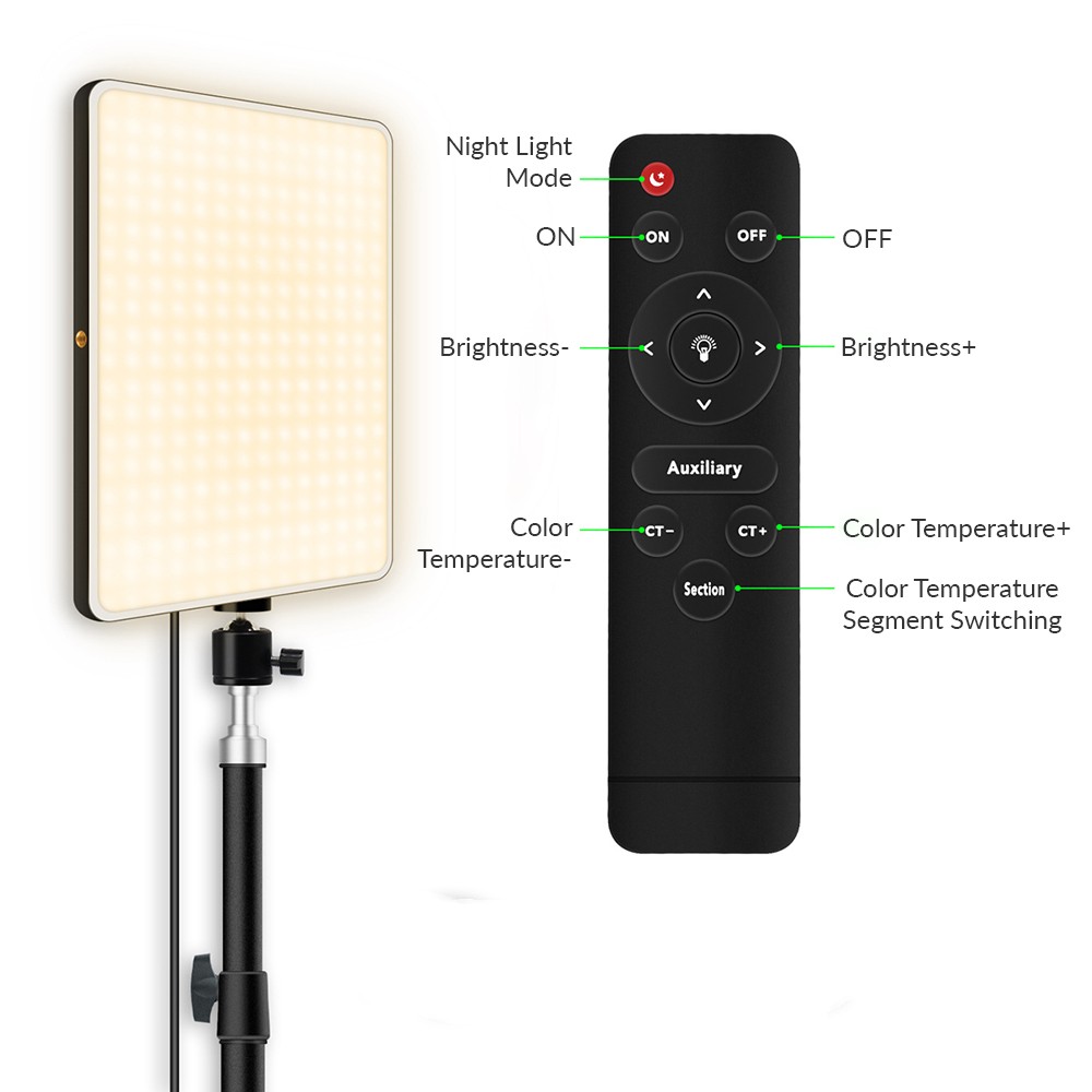 عكس الضوء LED الفيديو الضوئي ل - مراجعة Led Light Panel Stream وسعره