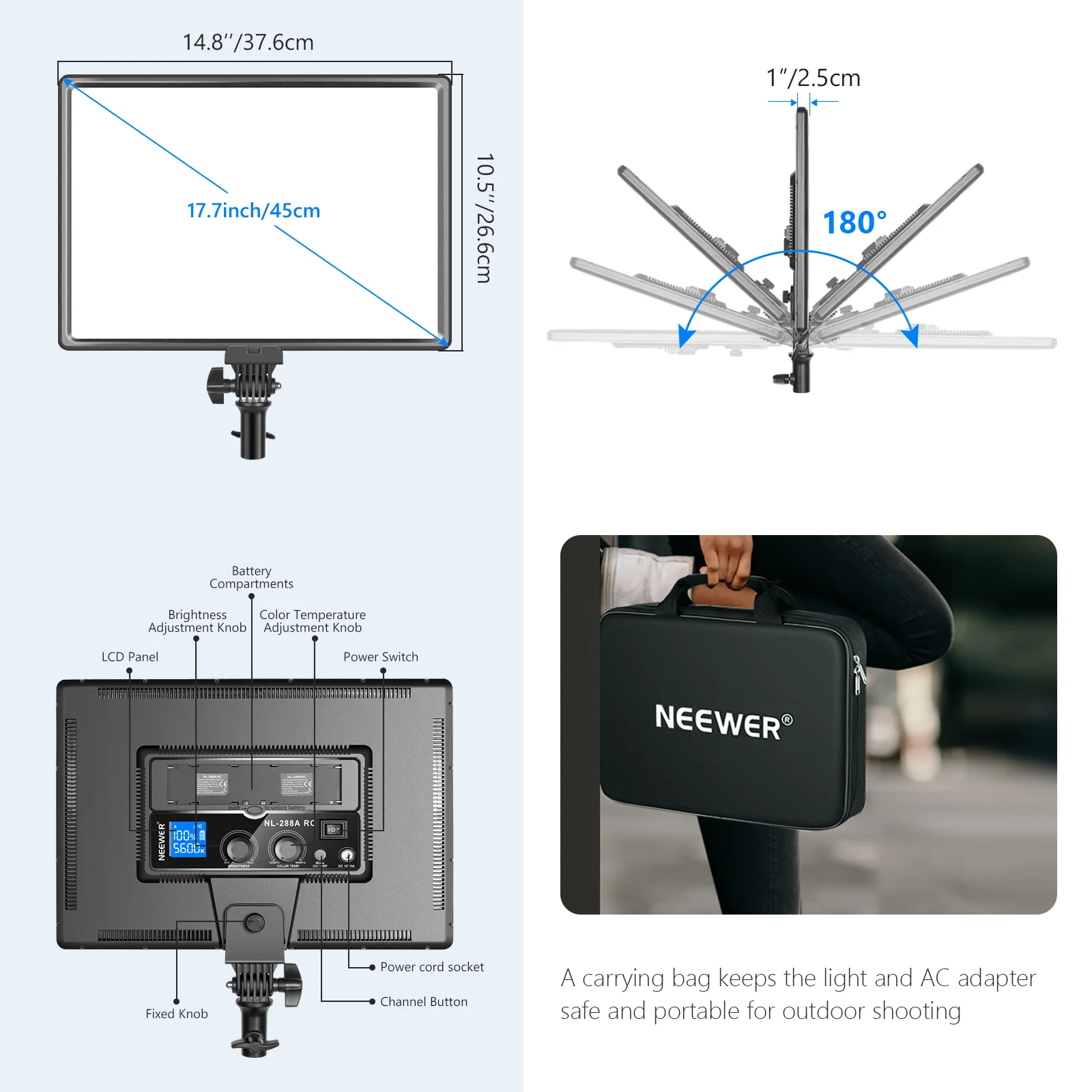 لوحة إضاءة فيديو LED كبيرة من  - مراجعة Led Light Panel Stream وسعره
